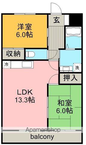 セ シール(2LDK/3階)の間取り写真