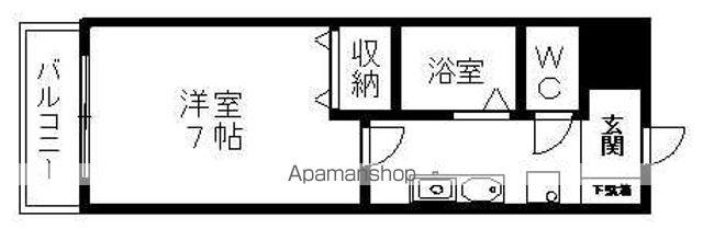 セントラルハイツ カシノ(1K/3階)の間取り写真