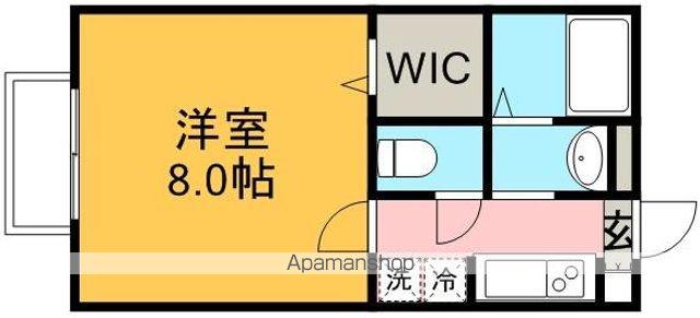 ミルキーウェイ(1K/2階)の間取り写真