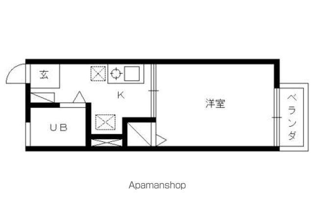 アルバトロスA(1K/2階)の間取り写真