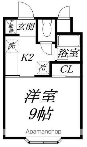 CLAIRE港町(1K/3階)の間取り写真