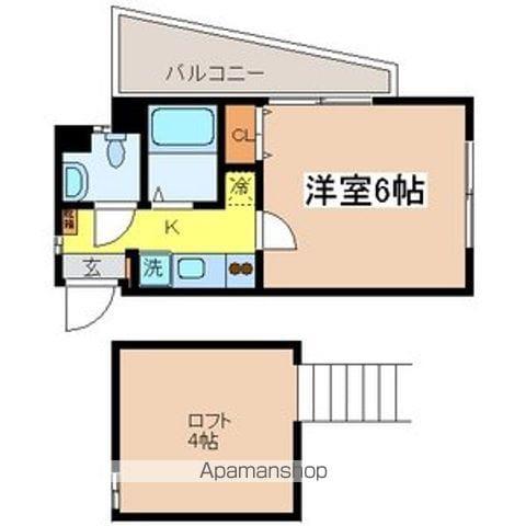 ファインベル3高円寺(1K/4階)の間取り写真