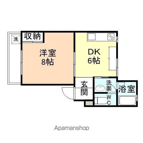 ク・レイン千代田(1DK/2階)の間取り写真