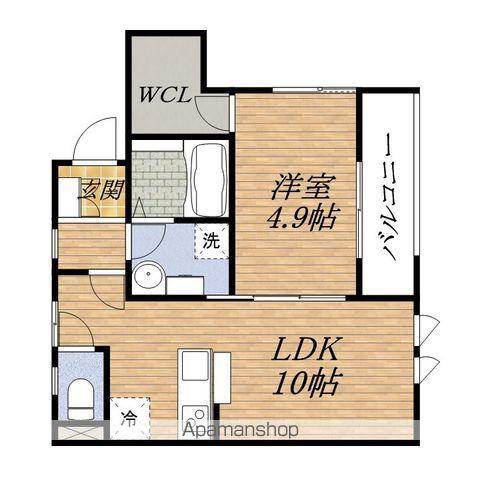 ルリエ エサカ(1LDK/3階)の間取り写真