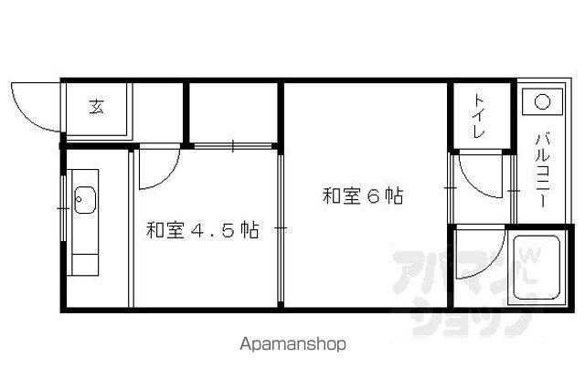 コーポ未麗嵐山(2K/2階)の間取り写真