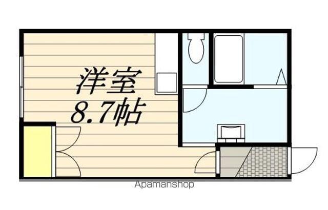 メゾンドフラッシュ富岡(ワンルーム/2階)の間取り写真