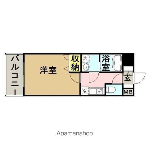 アレクサス イル・ビアンコ(1K/11階)の間取り写真