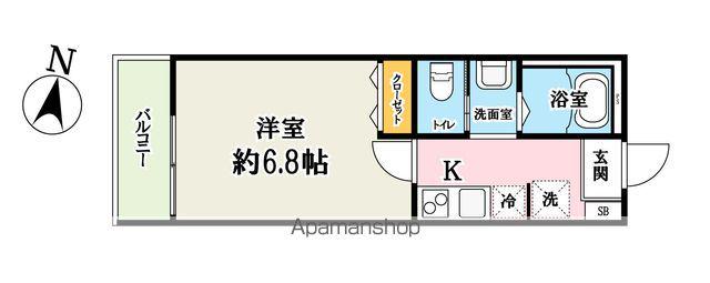 PINE DA CASA平沼(1K/1階)の間取り写真