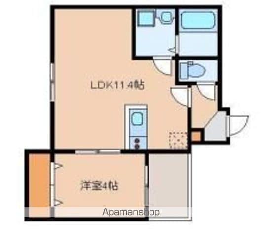 A・RATA(1LDK/2階)の間取り写真