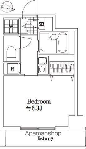 OLIO世田谷上野毛(1K/6階)の間取り写真