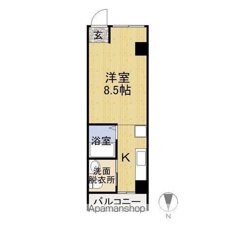 ブルックス福井片町(1K/1階)の間取り写真