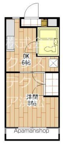 サンリバーM(1DK/4階)の間取り写真