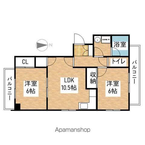 WIN大須(2LDK/6階)の間取り写真