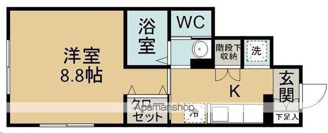 グランビュー旭ヶ丘(1K/1階)の間取り写真