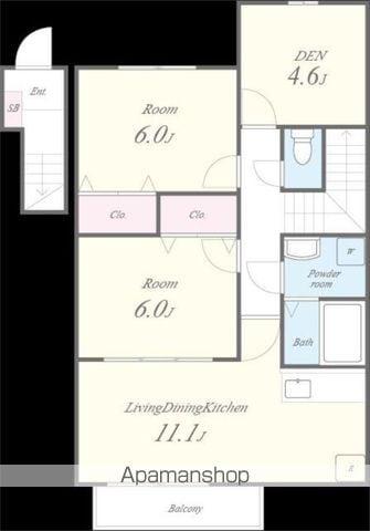 グランドアマレーVI番館(2SLDK/2階)の間取り写真