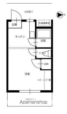 ホワイトメゾン学南1棟(ワンルーム/2階)の間取り写真
