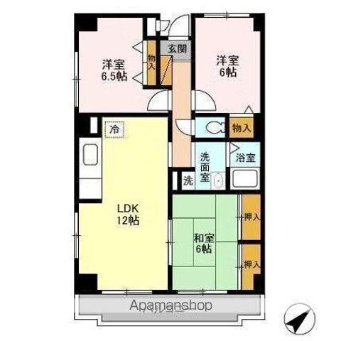 ハーヴェスト本郷(3LDK/5階)の間取り写真