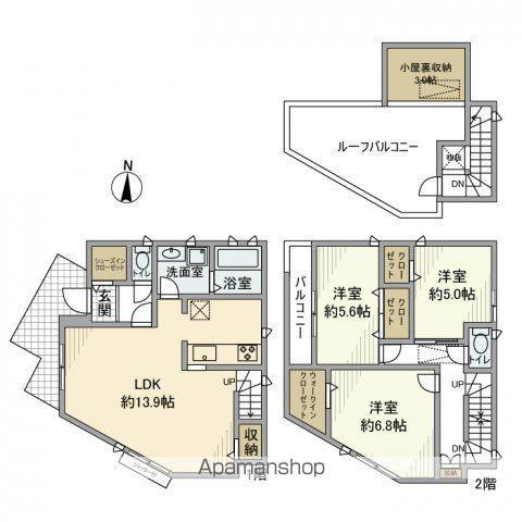 東京都世田谷区宮坂3丁目の戸建賃貸