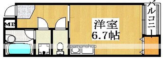 サンライズアビコ(ワンルーム/2階)の間取り写真