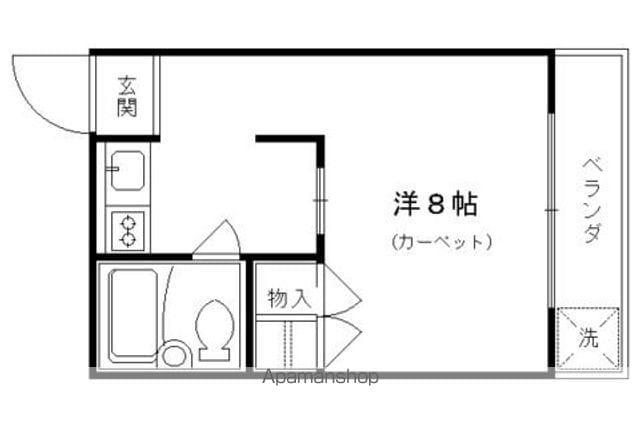 アウルマンション(1K/2階)の間取り写真