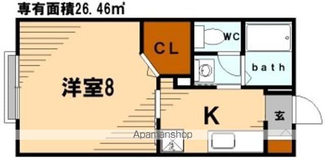 グル・クラーレ(1K/2階)の間取り写真