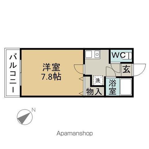 アイコーサンハイツⅠ(1K/4階)の間取り写真
