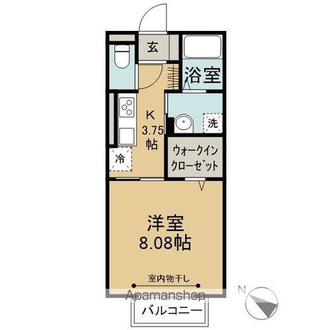 D-ROOM土岐(1K/1階)の間取り写真