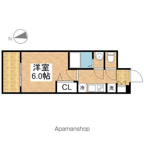 プレサンス大須観音フィエスタ(1K/6階)の間取り写真