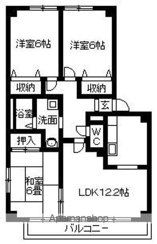 フォブールブリエ(3LDK/3階)の間取り写真