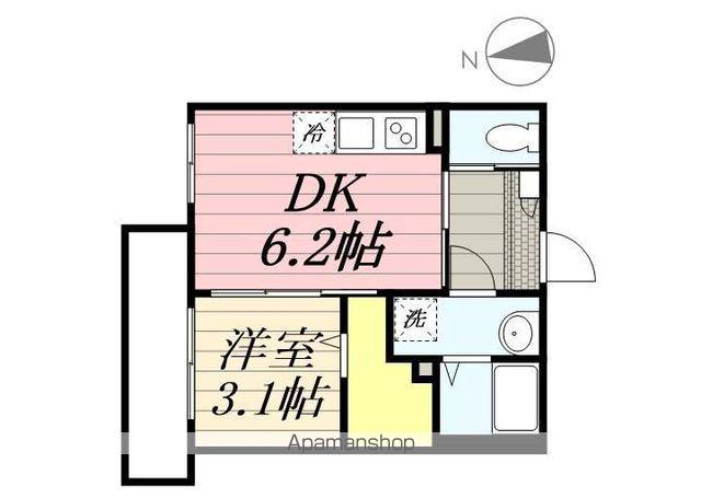 アリビオ新松戸(1DK/1階)の間取り写真