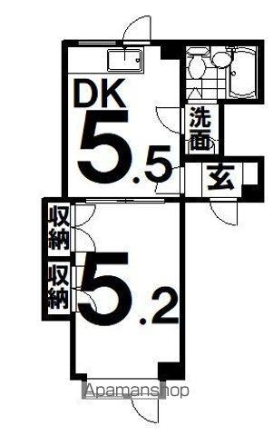 エクセレントハウス(1DK/3階)の間取り写真