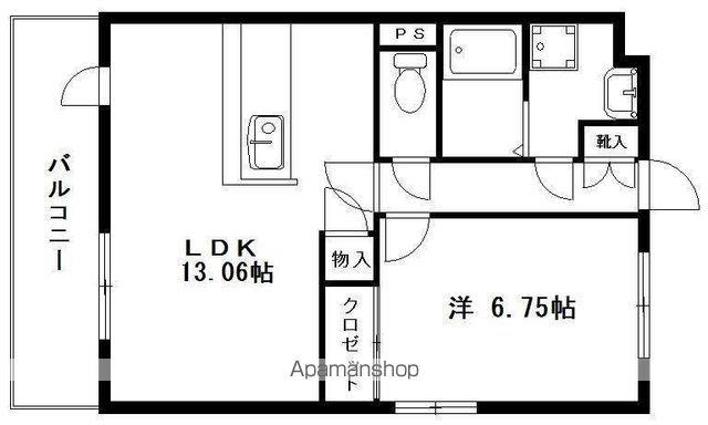 グランストークカメリア(1LDK/3階)の間取り写真