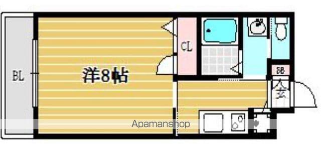 大濠アンビエンテ(1K/2階)の間取り写真