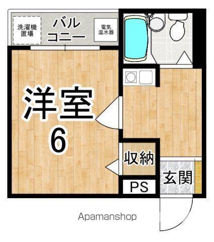 ハイツチャオチャオ(1K/1階)の間取り写真