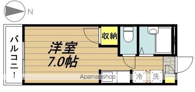 キャッスルワン(1K/1階)の間取り写真