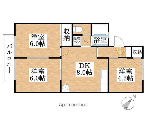 プラザITO(3DK/2階)の間取り写真