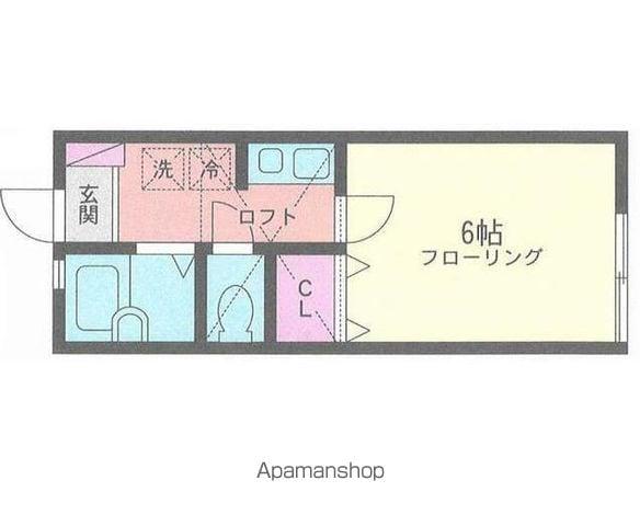 ピュア・スプリングス弘明寺(1K/1階)の間取り写真