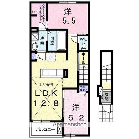 アナベル(2LDK/2階)の間取り写真