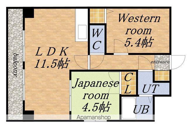 アクロビュー北大前(2LDK/7階)の間取り写真
