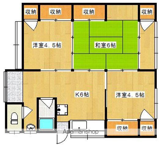 鹿児島本線 広木駅 徒歩27分 1階建 築47年(3DK)の間取り写真