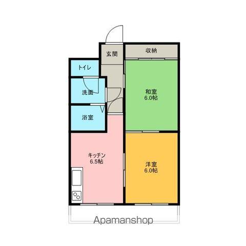 メゾンミュール(2DK/3階)の間取り写真