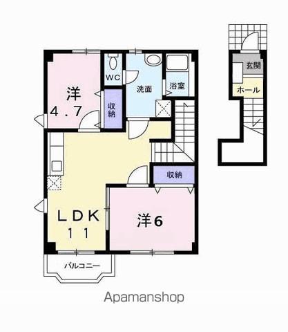 アビデ八久保(2LDK/2階)の間取り写真