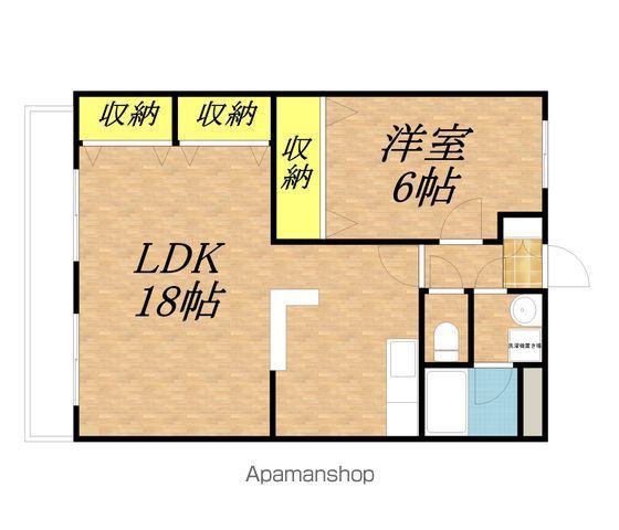 ロイヤルマンションS(1LDK/4階)の間取り写真