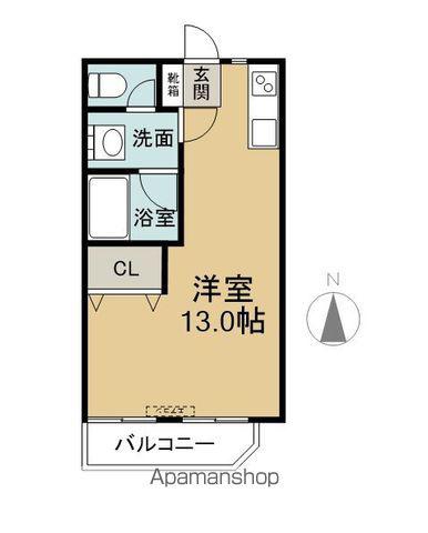 アスール52(ワンルーム/3階)の間取り写真