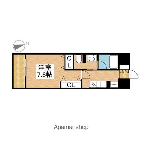 フレールコート東別院(1K/9階)の間取り写真