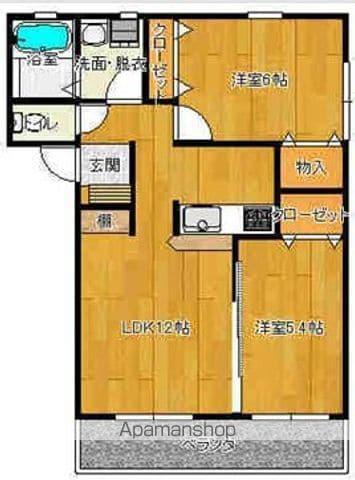 ウィズM1(2LDK/3階)の間取り写真