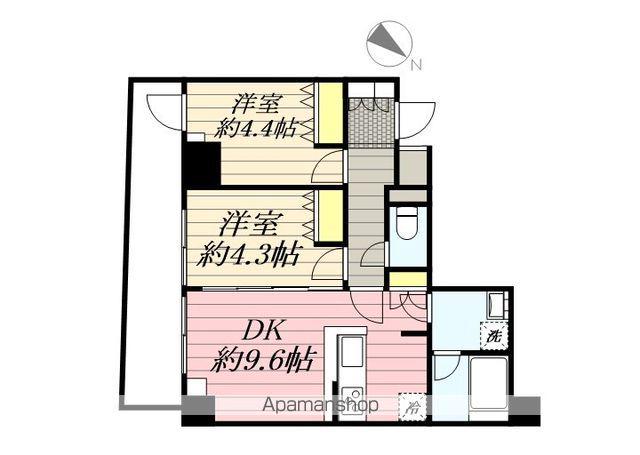 セジョリ押上(2DK/4階)の間取り写真