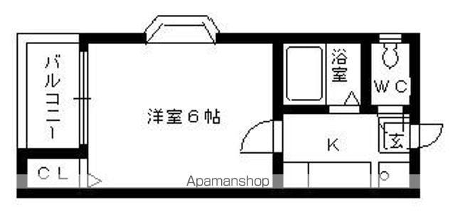 アミティエ喜多山(1K/2階)の間取り写真