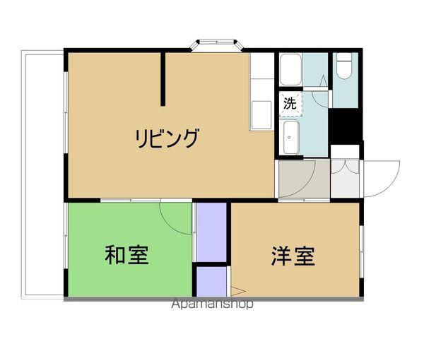 幸ハイツ(2LDK/3階)の間取り写真