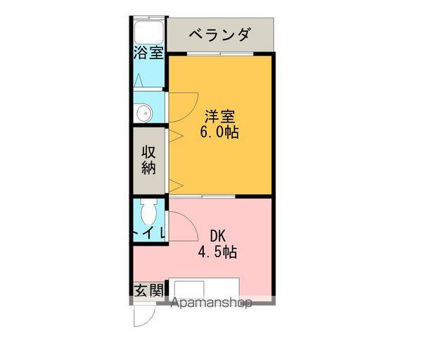 新和ハイツ(1DK/2階)の間取り写真